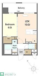 S-RESIDENCE博多駅東awesome 1LDKの間取図画像