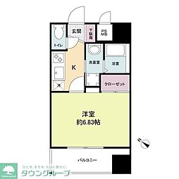 DSTOWER大博通り 1Kの間取図画像