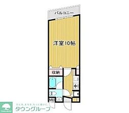 OAKVILLAHAKATARESIDENCE 1Kの間取図画像