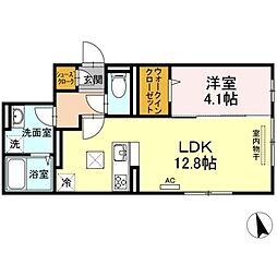 ジュネス大橋駅前 1LDKの間取図画像