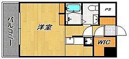 VIP薬院 1Kの間取図画像