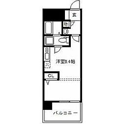 ラセット博多 ワンルームの間取図画像