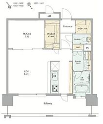 エンクレストGRAN博多駅前 1LDKの間取図画像