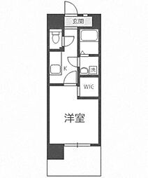 Rupieレジデンス赤坂南 1Kの間取図画像
