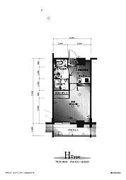 サヴォイエイペックス 1Kの間取図画像