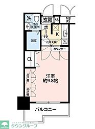 エステート・モア薬院倶楽部 1Kの間取図画像