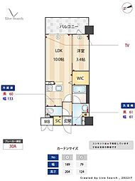 ATRIOFLATS井尻 1LDKの間取図画像