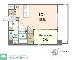 S-RESIDENCE大手門awesome 1LDKの間取図画像