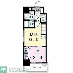 エンブレイス博多駅南 1DKの間取図画像