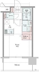 エンクレスト博多プレミア 1Kの間取図画像