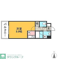 WAKO大手門 1Kの間取図画像