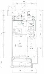 グランフォーレ博多駅プレミア 1LDKの間取図画像