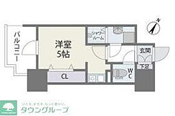 MODERNPALAZZO天神南2 ワンルームの間取図画像