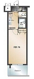 エンクレスト博多駅南 1Kの間取図画像