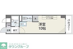 アバンダント84 ワンルームの間取図画像