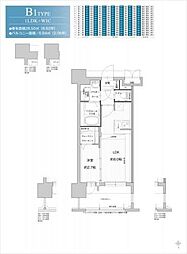 グランフォーレ千早プレミア 1LDKの間取図画像
