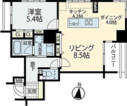 アメックス博多県庁前 1LDKの間取図画像