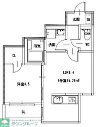Valentia諸岡 1LDKの間取図画像