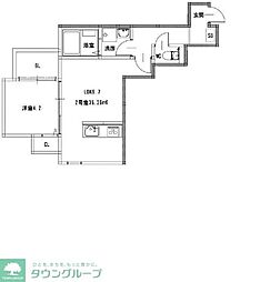 Valentia諸岡 1LDKの間取図画像