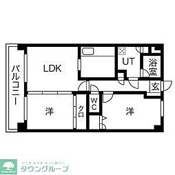 パグーロ東平尾 2LDKの間取図画像