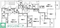 IL GRANDE雑餉隈 1LDKの間取図画像