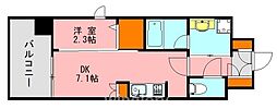 LANDICH1916 1DKの間取図画像
