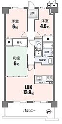 イトーピア宇治グランヒルズ 3LDKの間取図画像