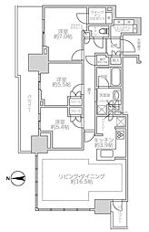 幕張ベイパークライズゲートタワー 3LDKの間取図画像