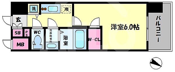 エスリード中之島SOUTH ｜大阪府大阪市西区江戸堀2丁目(賃貸マンション1K・14階・22.50㎡)の写真 その2