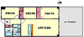 肥後橋シティハイツ  ｜ 大阪府大阪市西区江戸堀1丁目（賃貸マンション3LDK・2階・67.94㎡） その2