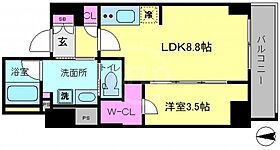 シーズンフラッツ靭本町  ｜ 大阪府大阪市西区靱本町3丁目（賃貸マンション1LDK・8階・36.13㎡） その2