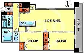 阿波座ライズタワーズフラッグ46　ＯＭＰタワー  ｜ 大阪府大阪市西区江之子島2丁目（賃貸マンション2LDK・39階・60.06㎡） その2