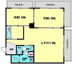 ハイム船場  ｜ 大阪府大阪市中央区久太郎町2丁目（賃貸マンション2LDK・7階・60.36㎡） その2