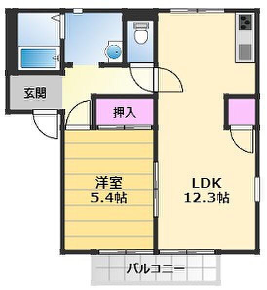 サニーサイドハイツ 106｜大阪府岸和田市小松里町(賃貸アパート1LDK・1階・43.75㎡)の写真 その2