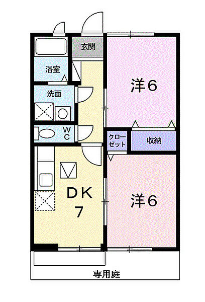 フェリース 201｜大阪府泉大津市森町2丁目(賃貸アパート2DK・2階・47.23㎡)の写真 その2