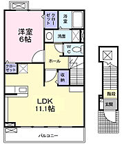 レジデンス丸一 210 ｜ 大阪府泉大津市東助松町4丁目1-36（賃貸アパート1LDK・2階・46.09㎡） その2