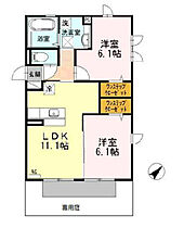 GardenVilla 101 ｜ 大阪府岸和田市吉井町4丁目10-4（賃貸アパート2LDK・1階・54.56㎡） その2