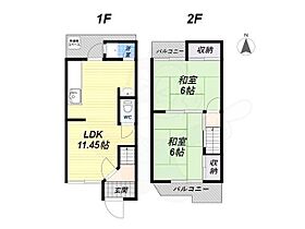 京都府京都市伏見区深草泓ノ壺町（賃貸一戸建2LDK・2階・49.41㎡） その2