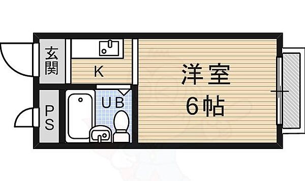 京都府京都市伏見区津知橋町(賃貸マンション1K・2階・18.70㎡)の写真 その2