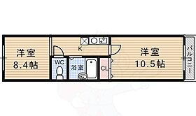 リバーサイド墨染  ｜ 京都府京都市伏見区墨染町（賃貸マンション2K・2階・38.00㎡） その2