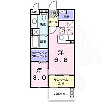 京都府城陽市富野南清水（賃貸アパート1LDK・1階・36.79㎡） その2