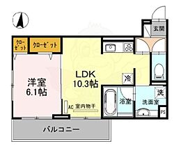 京都府宇治市五ケ庄平野（賃貸アパート1LDK・3階・41.01㎡） その2