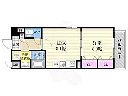 Ｃａｓａ洛南 3階1LDKの間取り