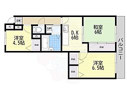 トーカン淀本町マンション 3DKの間取図画像