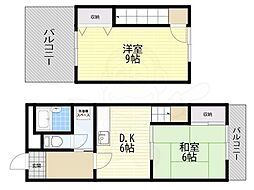 トーカン淀本町マンション 1LDKの間取図画像