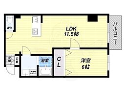 墨染コーポ 2階/-