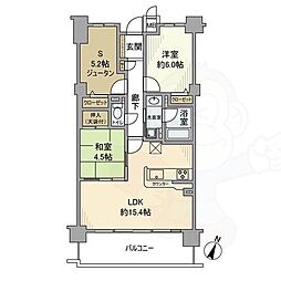 パデシオン小倉駅南 2SLDKの間取図画像