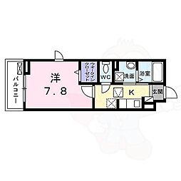 エアリーガーデン 1Kの間取図画像