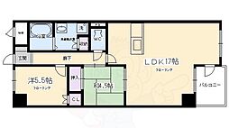 インペリアル明日香 2LDKの間取図画像