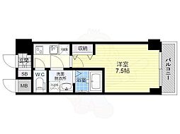 エスリード京都吉祥院 1Kの間取図画像